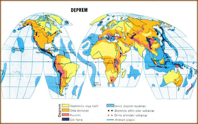 Dünya Deprem Bölgeleri Haritası